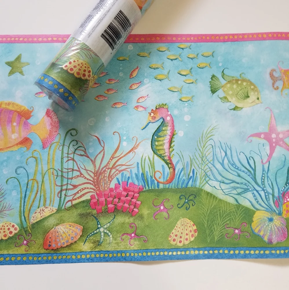 Wallpaper Border Flirty Fun Fishes Kids Bathroom